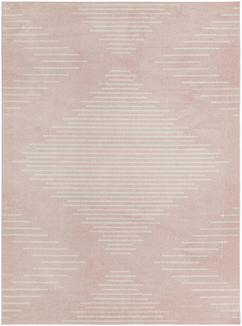 Seychelles Stripes Collection Area Rug - Mahe (Pink) Rectangle Pink Main