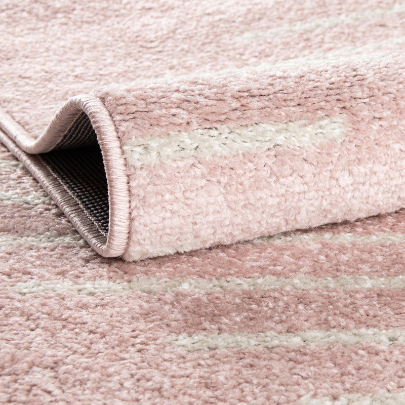 Seychelles Stripes Collection Area Rug - Mahe (Pink) Runner Pink lifestyle 5