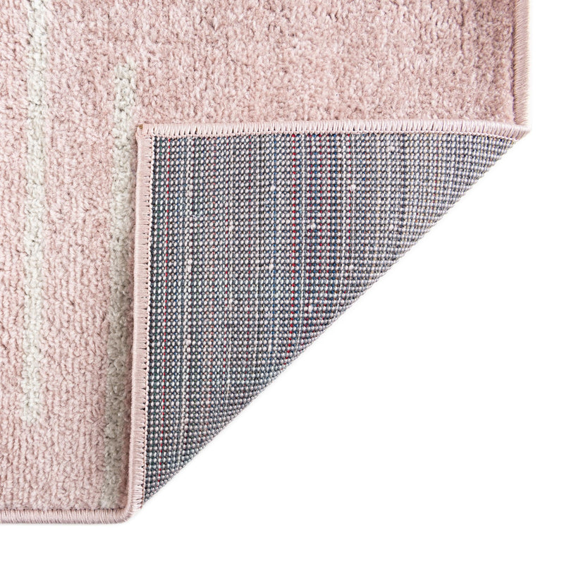 Seychelles Stripes Collection Area Rug - Mahe (Pink) Runner Pink lifestyle 8