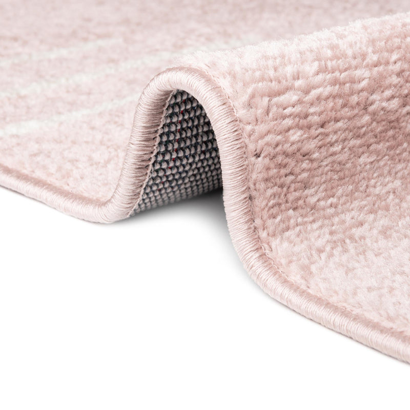 Seychelles Stripes Collection Area Rug - Mahe (Pink) Runner Pink lifestyle 9