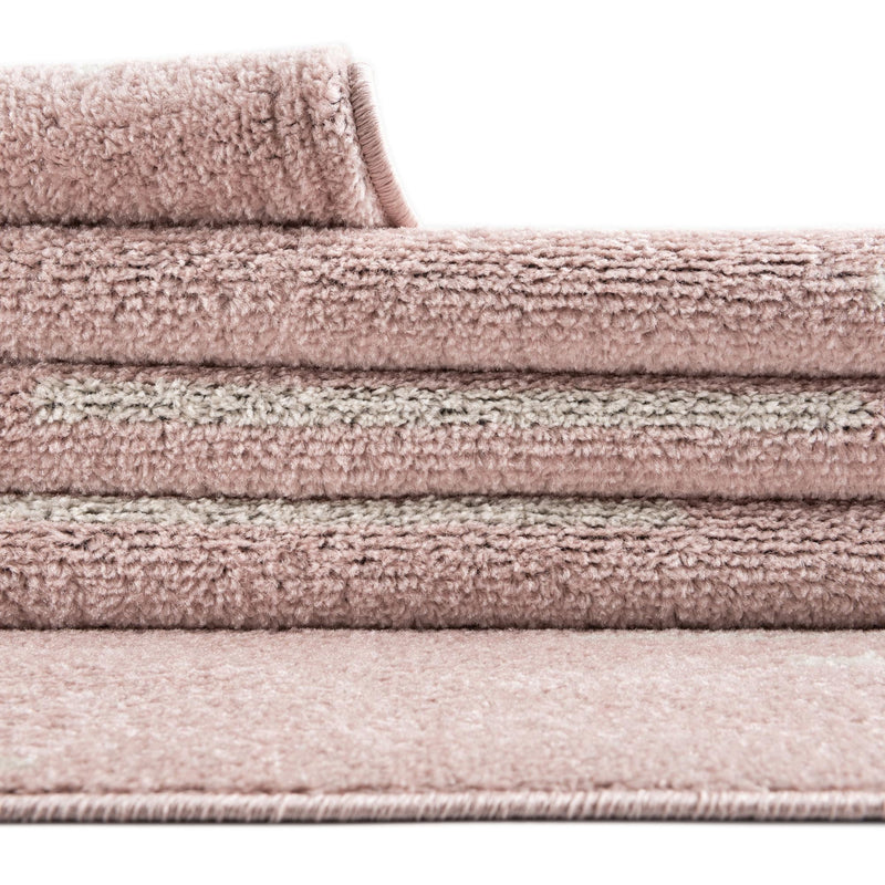 Seychelles Stripes Collection Area Rug - Mahe (Pink) Runner Pink lifestyle 13