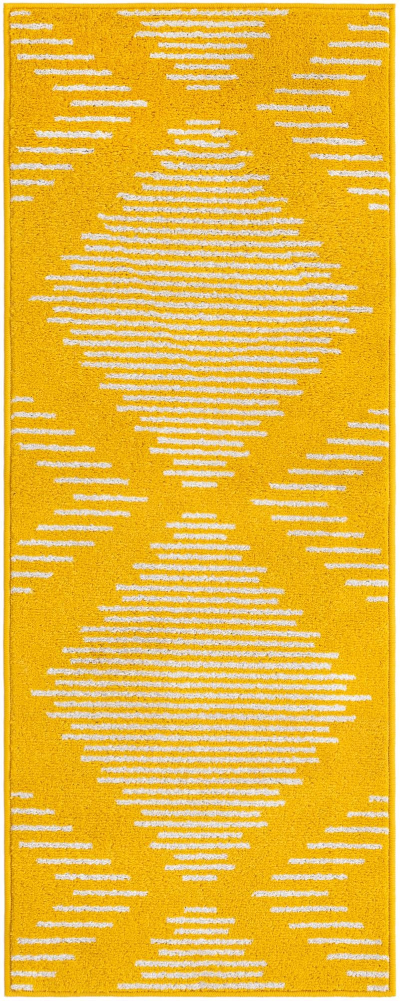 Seychelles Stripes Collection Area Rug - Mahe (Yellow) Runner Yellow Main