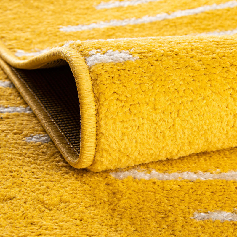Seychelles Stripes Collection Area Rug - Mahe (Yellow) Runner Yellow lifestyle 9