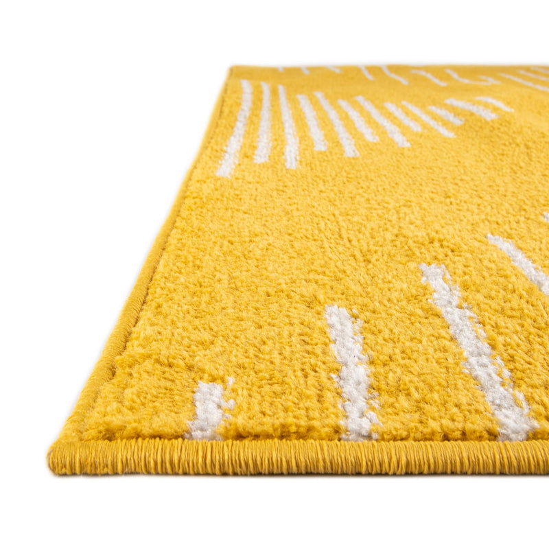 Seychelles Stripes Collection Area Rug - Mahe (Yellow) Runner Yellow lifestyle 10