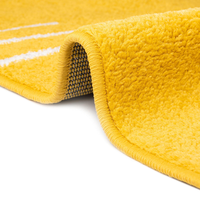Seychelles Stripes Collection Area Rug - Mahe (Yellow) Runner Yellow lifestyle 13