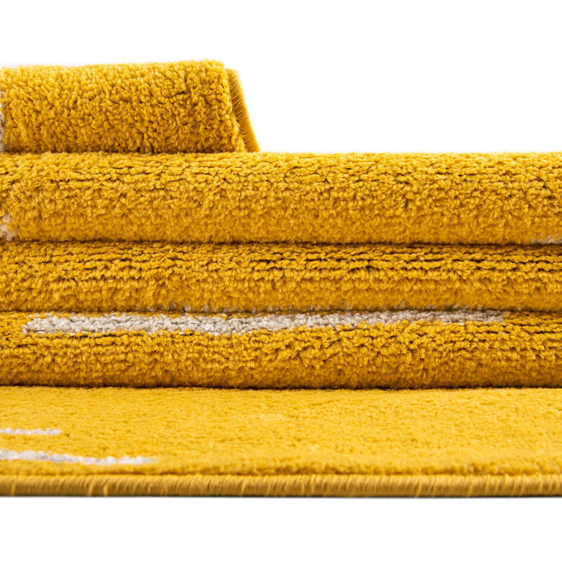 Seychelles Stripes Collection Area Rug - Mahe (Yellow) Runner Yellow lifestyle 17