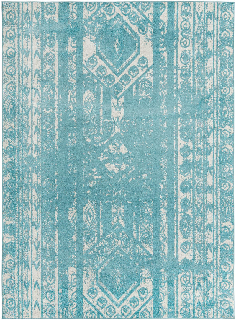 Brighton Stripes Collection Area Rug - Sussex (Light Blue) Rectangle Light Blue Main