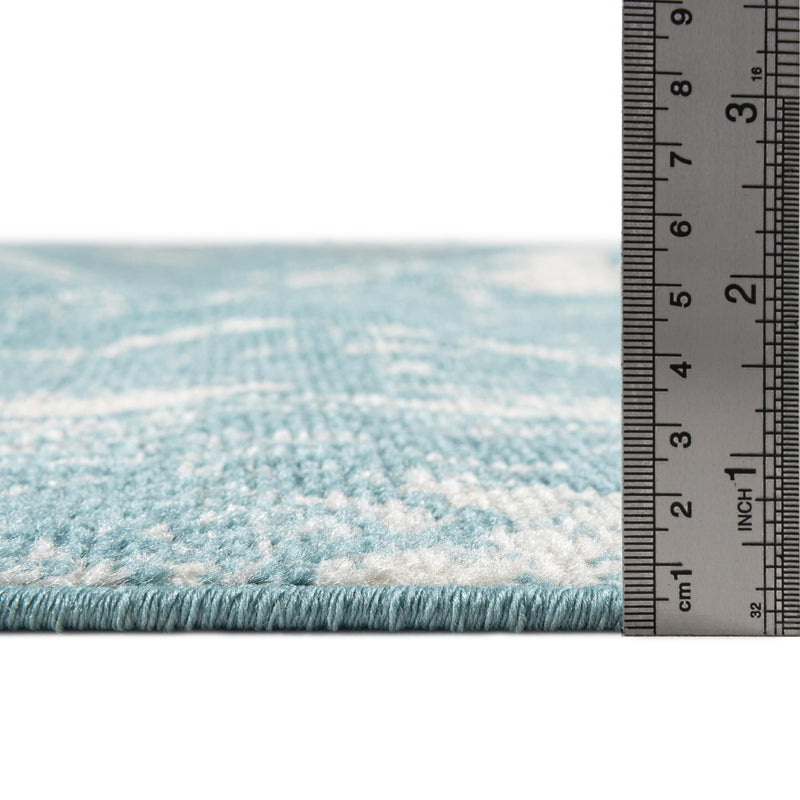 Brighton Stripes Collection Area Rug - Sussex (Light Blue) Rectangle Light Blue lifestyle 3