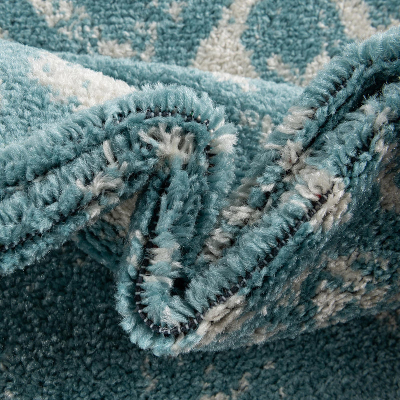 Brighton Stripes Collection Area Rug - Sussex (Light Blue) Rectangle Light Blue lifestyle 6