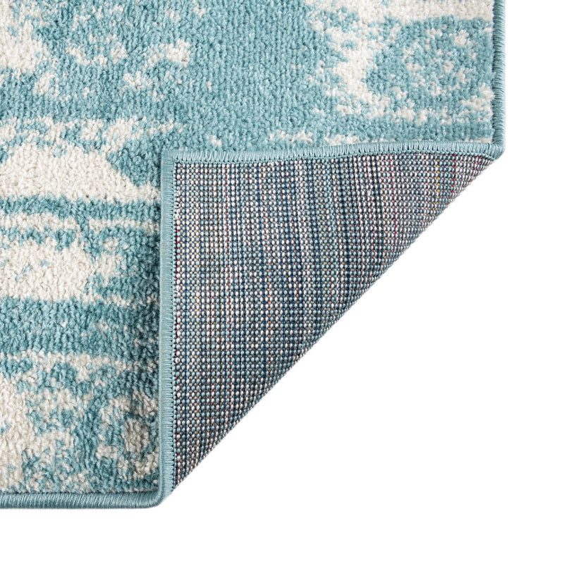 Brighton Stripes Collection Area Rug - Sussex (Light Blue) Rectangle Light Blue lifestyle 7