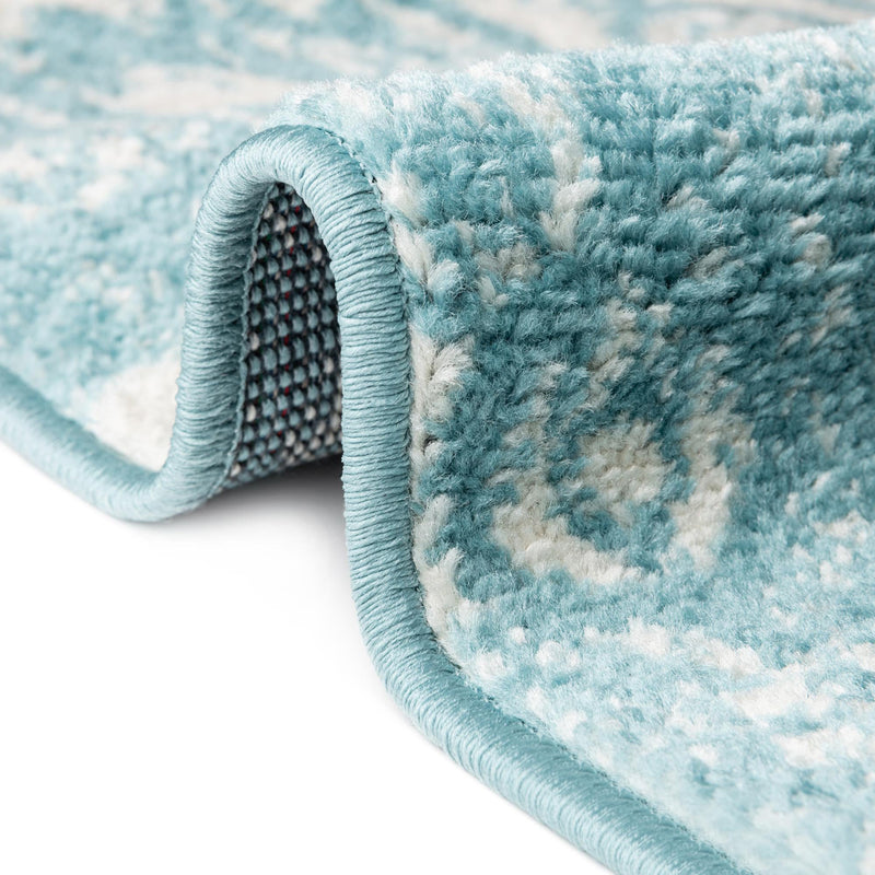 Brighton Stripes Collection Area Rug - Sussex (Light Blue) Rectangle Light Blue lifestyle 8