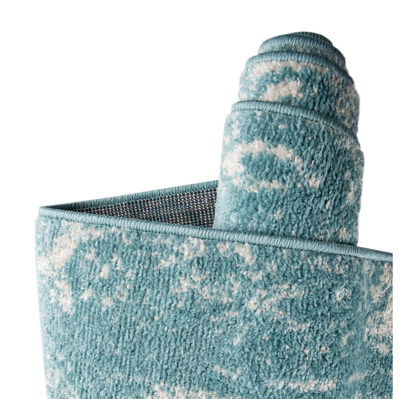 Brighton Stripes Collection Area Rug - Sussex (Light Blue) Rectangle Light Blue lifestyle 9