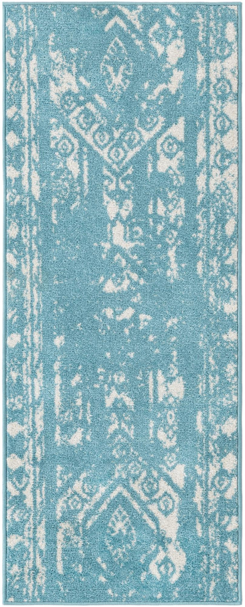 Brighton Stripes Collection Area Rug - Sussex (Light Blue) Runner Light Blue Main