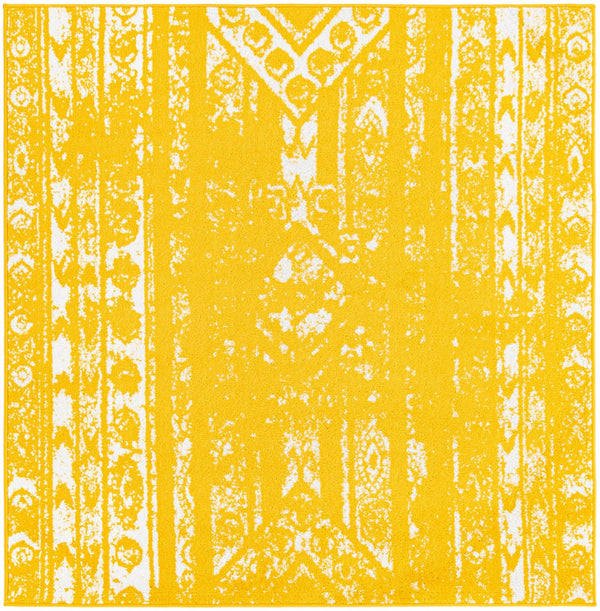 Brighton Stripes Collection Area Rug - Sussex (Yellow) Square Yellow Main
