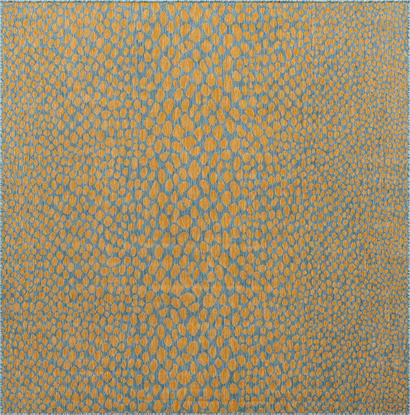 Urban Oasis Rugs Collection Area Rug - Terrace (Yellow and Aqua) Square Yellow and Aqua Main