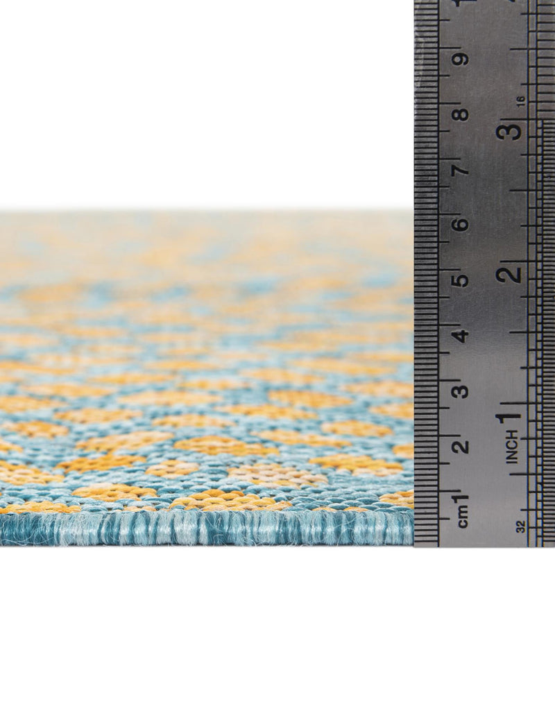 Urban Oasis Rugs Collection Area Rug - Terrace (Yellow and Aqua) Round Yellow and Aqua lifestyle 3