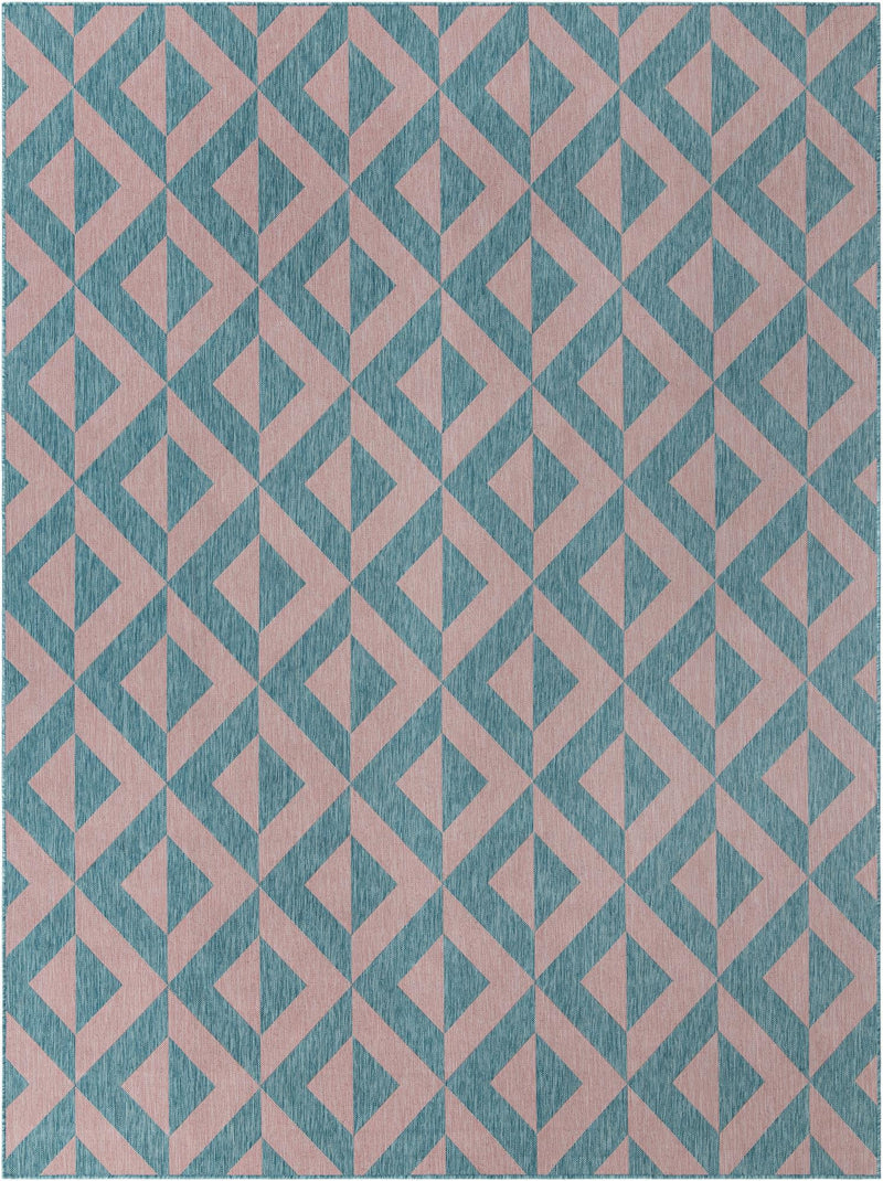 Urban Oasis Rugs Collection Area Rug - Highrise (Pink and Aqua) Rectangle Pink and Aqua Main