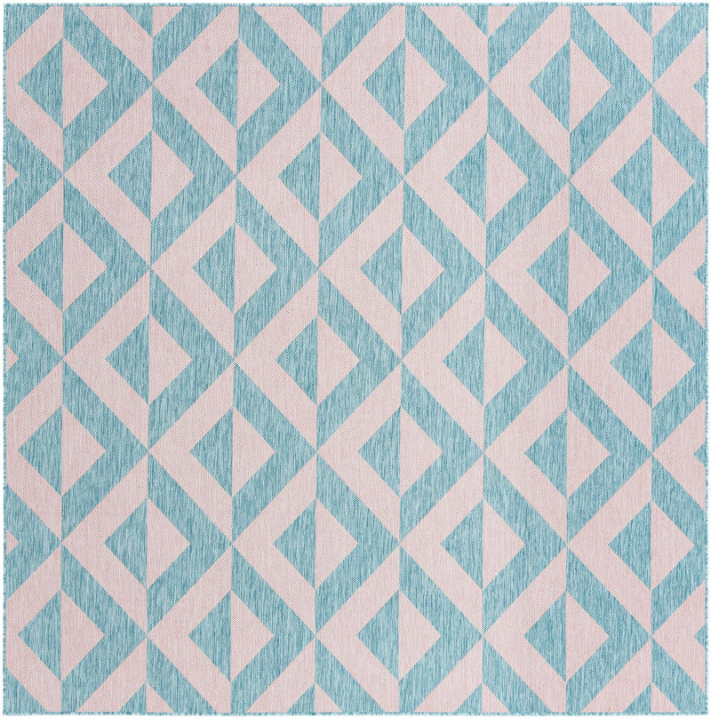 Urban Oasis Rugs Collection Area Rug - Highrise (Pink and Aqua) Square Pink and Aqua Main