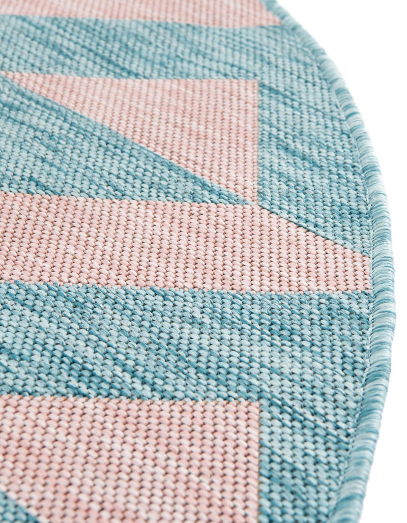Urban Oasis Rugs Collection Area Rug - Highrise (Pink and Aqua) Round Pink and Aqua lifestyle 5