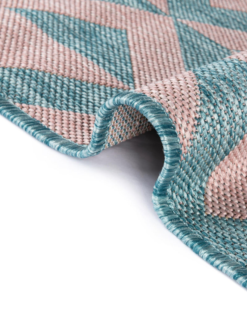 Urban Oasis Rugs Collection Area Rug - Highrise (Pink and Aqua) Round Pink and Aqua lifestyle 10