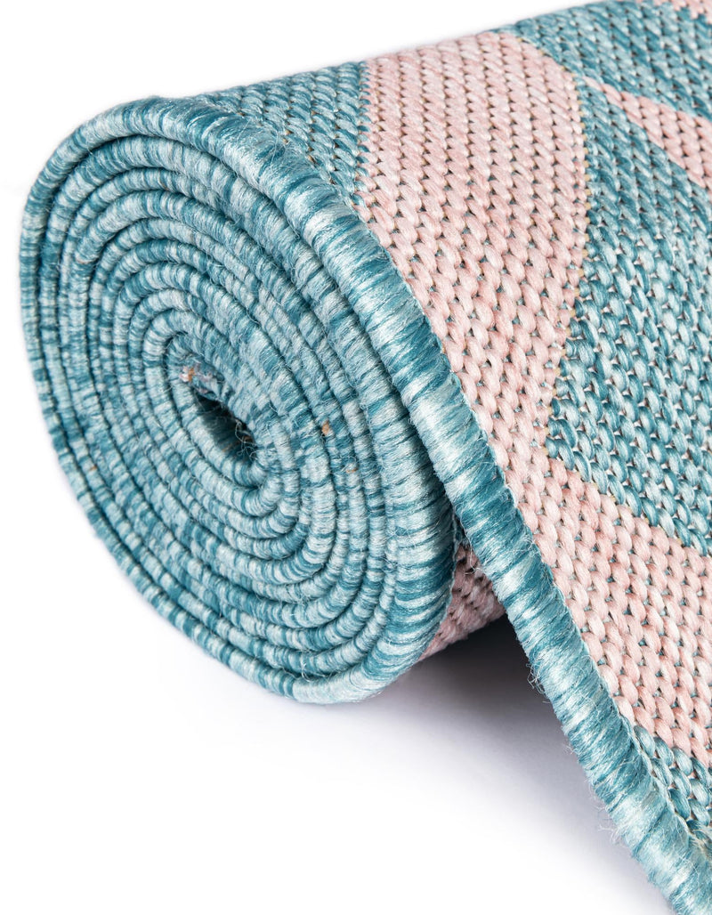 Urban Oasis Rugs Collection Area Rug - Highrise (Pink and Aqua) Round Pink and Aqua lifestyle 12