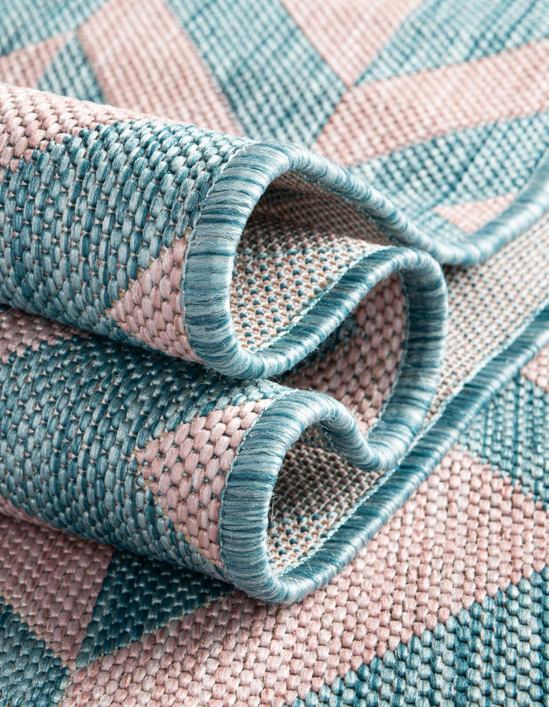 Urban Oasis Rugs Collection Area Rug - Highrise (Pink and Aqua) Round Pink and Aqua lifestyle 13