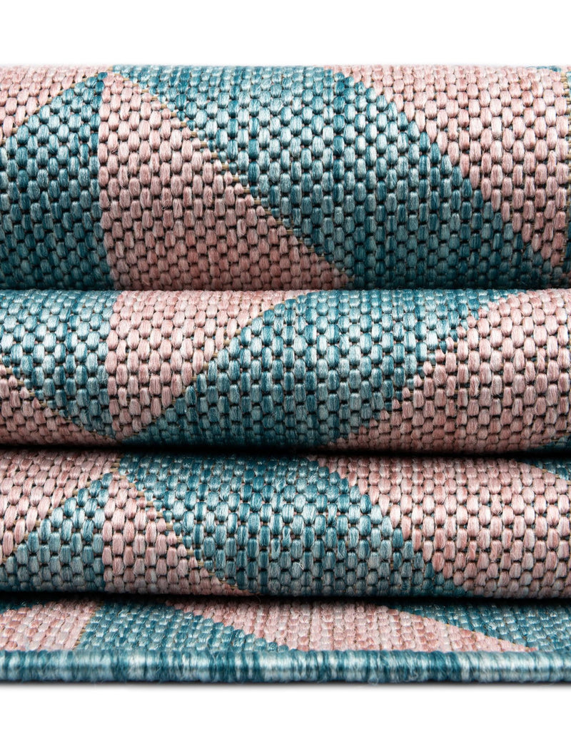 Urban Oasis Rugs Collection Area Rug - Highrise (Pink and Aqua) Round Pink and Aqua lifestyle 14