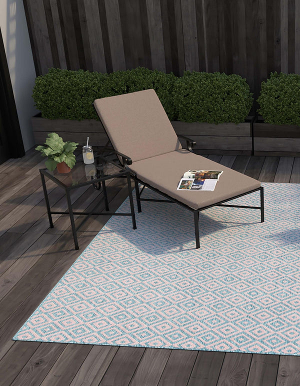 Urban Oasis Rugs Collection Area Rug - Rooftop (Pink and Aqua) Square Pink and Aqua lifestyle 0