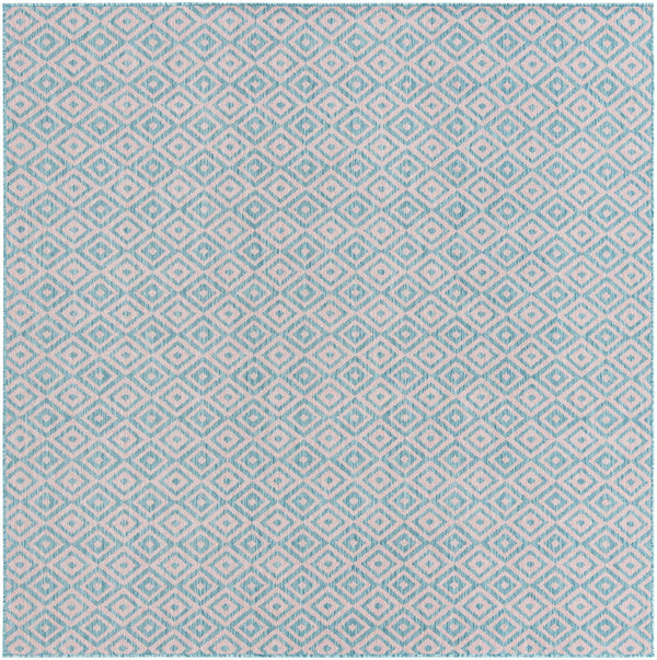 Urban Oasis Rugs Collection Area Rug - Rooftop (Pink and Aqua) Square Pink and Aqua Main