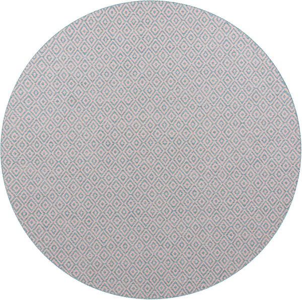 Urban Oasis Rugs Collection Area Rug - Rooftop (Pink and Aqua) Round Pink and Aqua Main