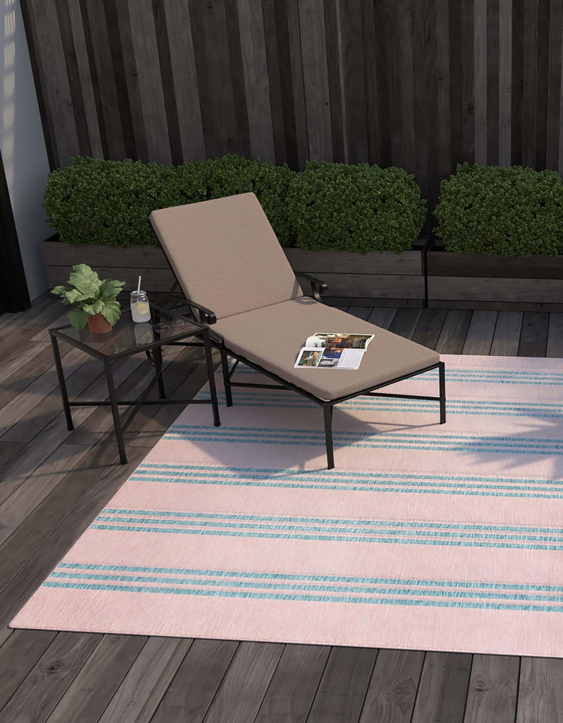 Urban Oasis Rugs Collection Area Rug - District (Pink and Aqua) Square Pink and Aqua lifestyle 0