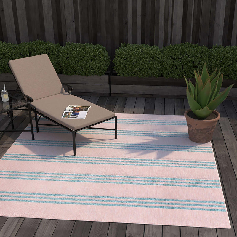 Urban Oasis Rugs Collection Area Rug - District (Pink and Aqua) Square Pink and Aqua lifestyle 13
