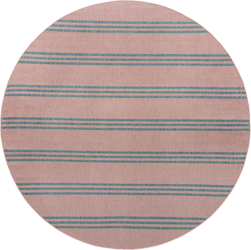 Urban Oasis Rugs Collection Area Rug - District (Pink and Aqua) Round Pink and Aqua Main