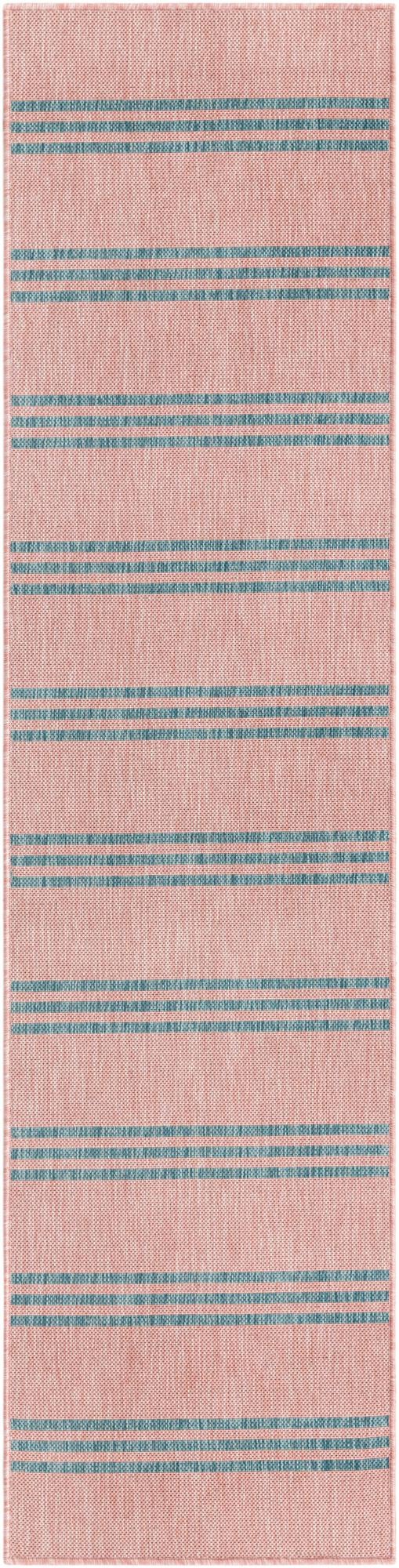 Urban Oasis Rugs Collection Area Rug - District (Pink and Aqua) Runner Pink and Aqua Main