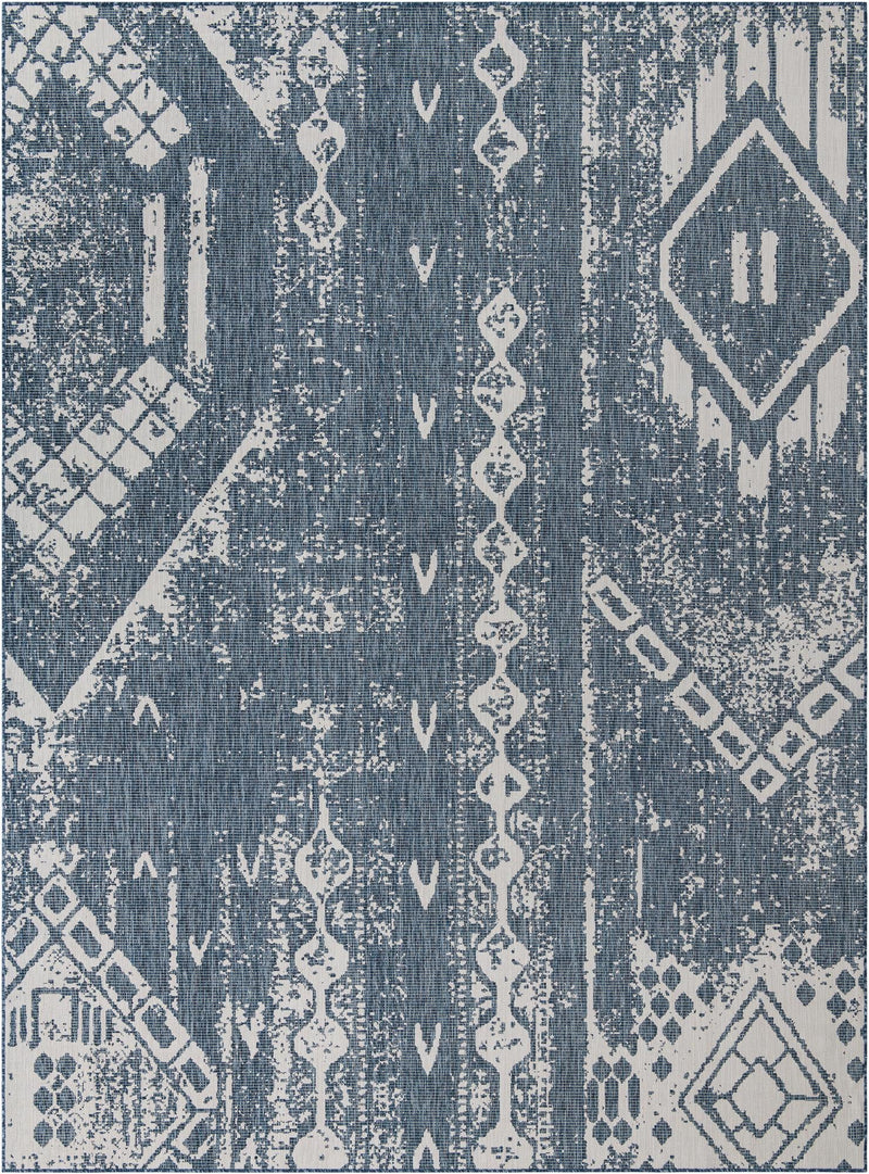 Desert Nomad Terrace Collection Area Rug - Sahara (Blue) Rectangle Blue Main