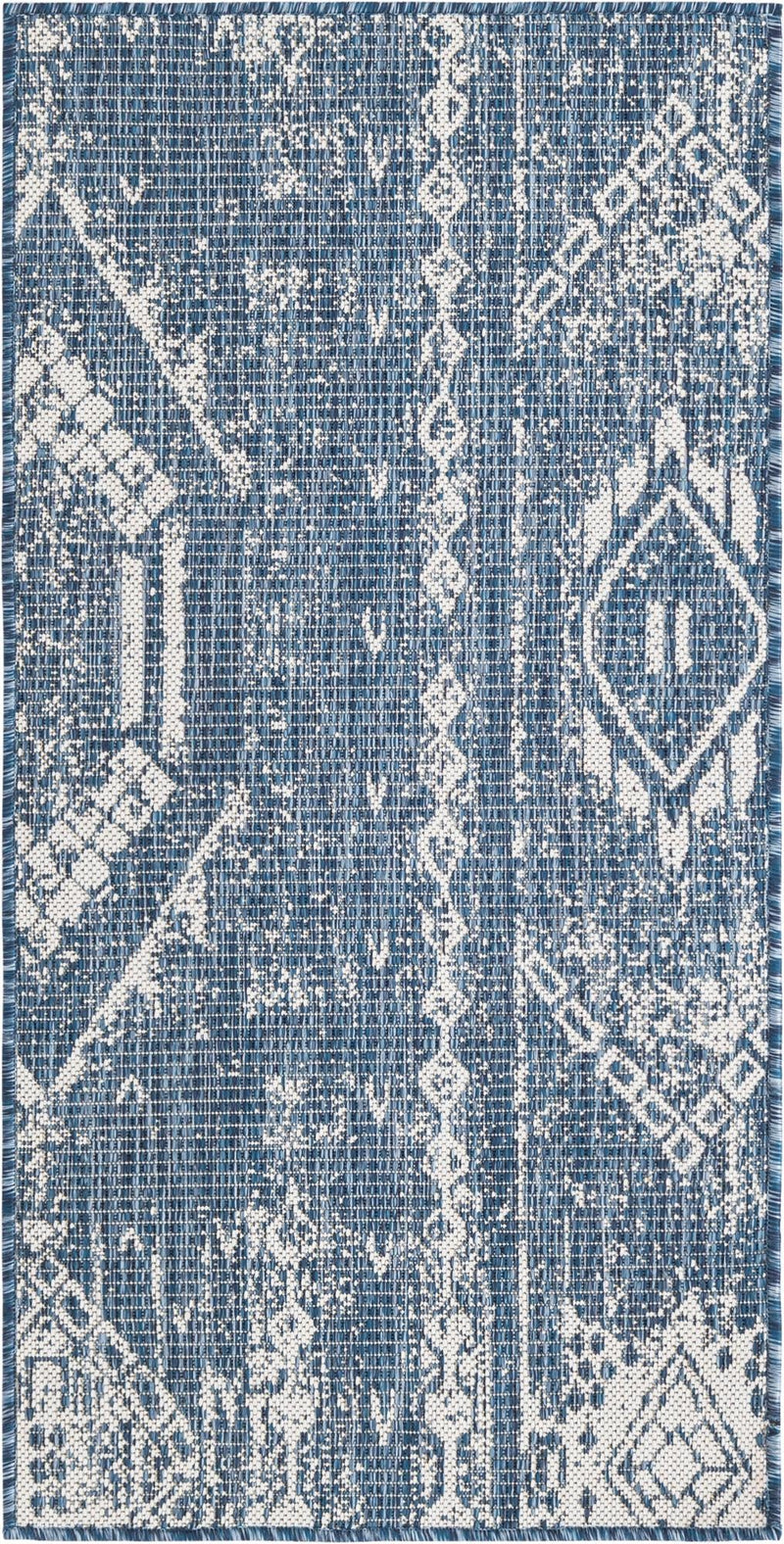 Desert Nomad Terrace Collection Area Rug - Sahara (Blue) Runner Blue Main