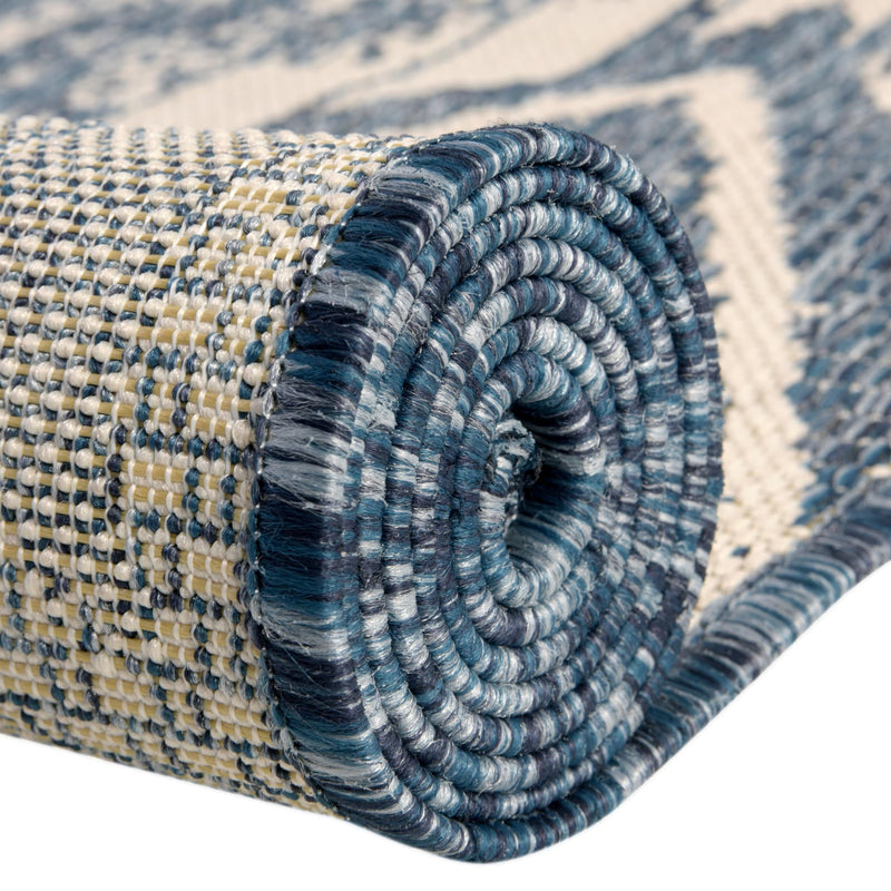 Desert Nomad Terrace Collection Area Rug - Sahara (Blue) Runner Blue lifestyle 10