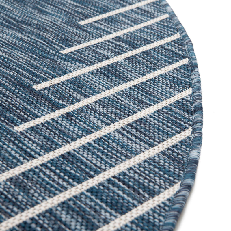 Urban Terrace Collection Area Rug - Chelsea (Blue) Round Blue lifestyle 5