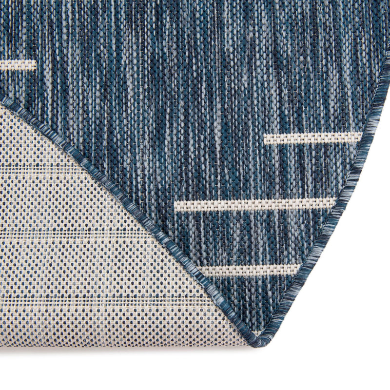 Urban Terrace Collection Area Rug - Chelsea (Blue) Round Blue lifestyle 7