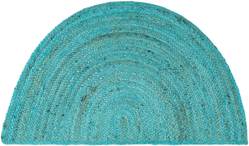 Woven Seaside Jute Collection Area Rug - Savannah (Turquoise) Hearth Turquoise lifestyle 27