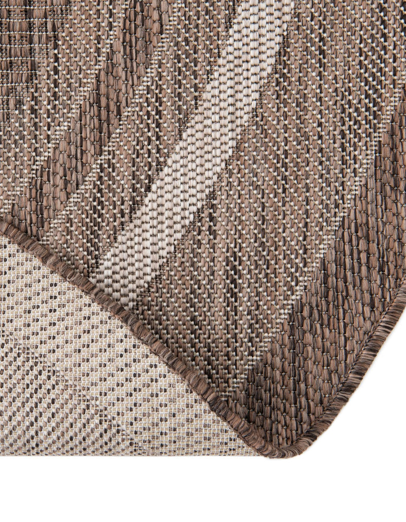 Patio Perimeter Collection Area Rug - Veranda (Brown) Round Brown lifestyle 14