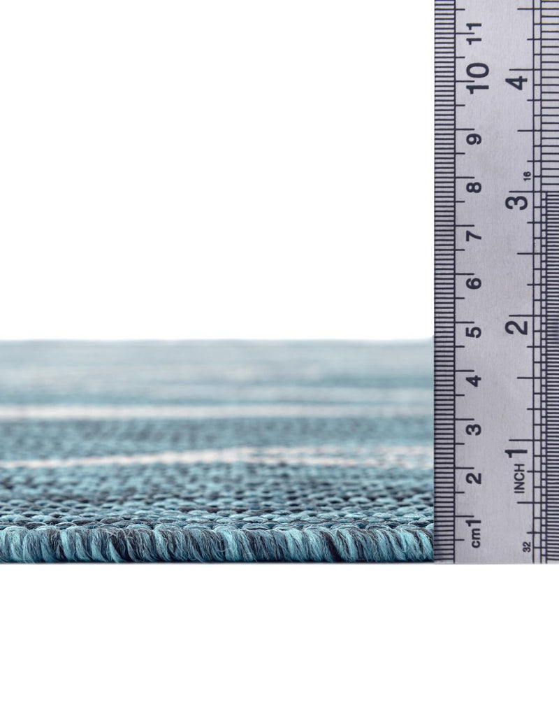 Garden Terrace Escape Collection Area Rug - Evergreen (Teal) Square Teal lifestyle 3