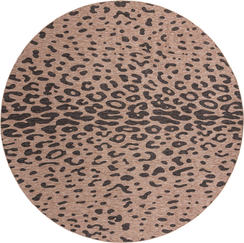 Jungle Expedition Collection Area Rug - Serengeti Round Natural Main