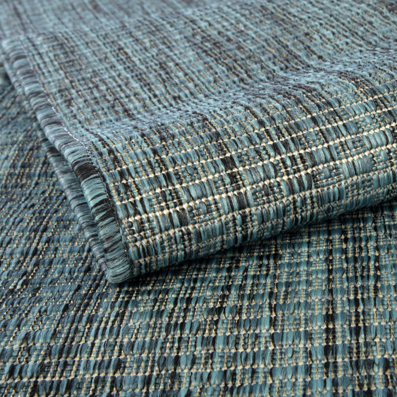 Patio Perfection Collection Area Rug - Veranda (Teal) Square Teal lifestyle 48