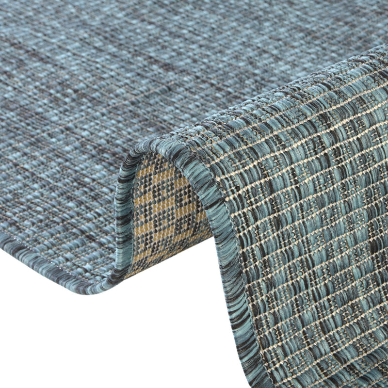 Patio Perfection Collection Area Rug - Veranda (Teal) Square Teal lifestyle 56