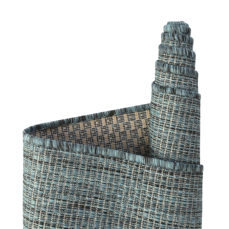 Patio Perfection Collection Area Rug - Veranda (Teal) Square Teal lifestyle 59