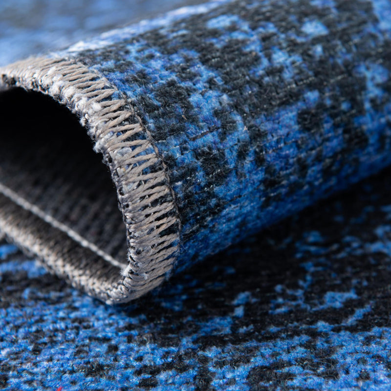Laguna Sands Collection Area Rug - Catalina Rectangle Overdyed Blue lifestyle 20