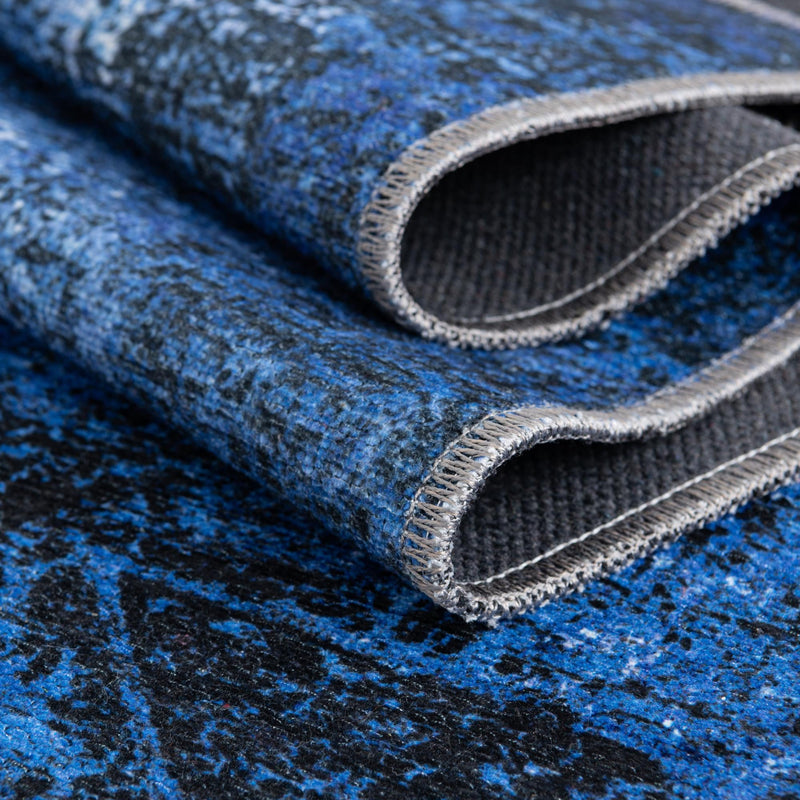 Laguna Sands Collection Area Rug - Catalina Rectangle Overdyed Blue lifestyle 41