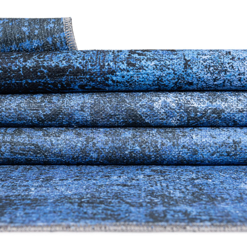 Laguna Sands Collection Area Rug - Catalina Rectangle Overdyed Blue lifestyle 44