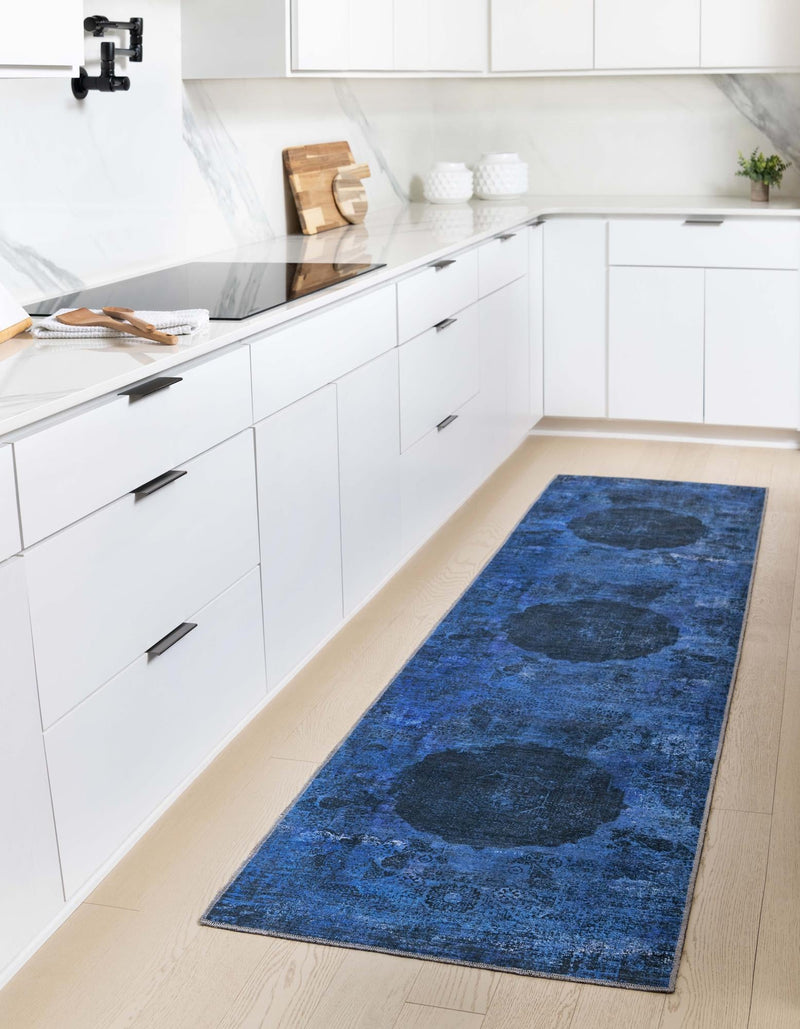 Laguna Sands Collection Area Rug - Catalina Runner Overdyed Blue lifestyle 104